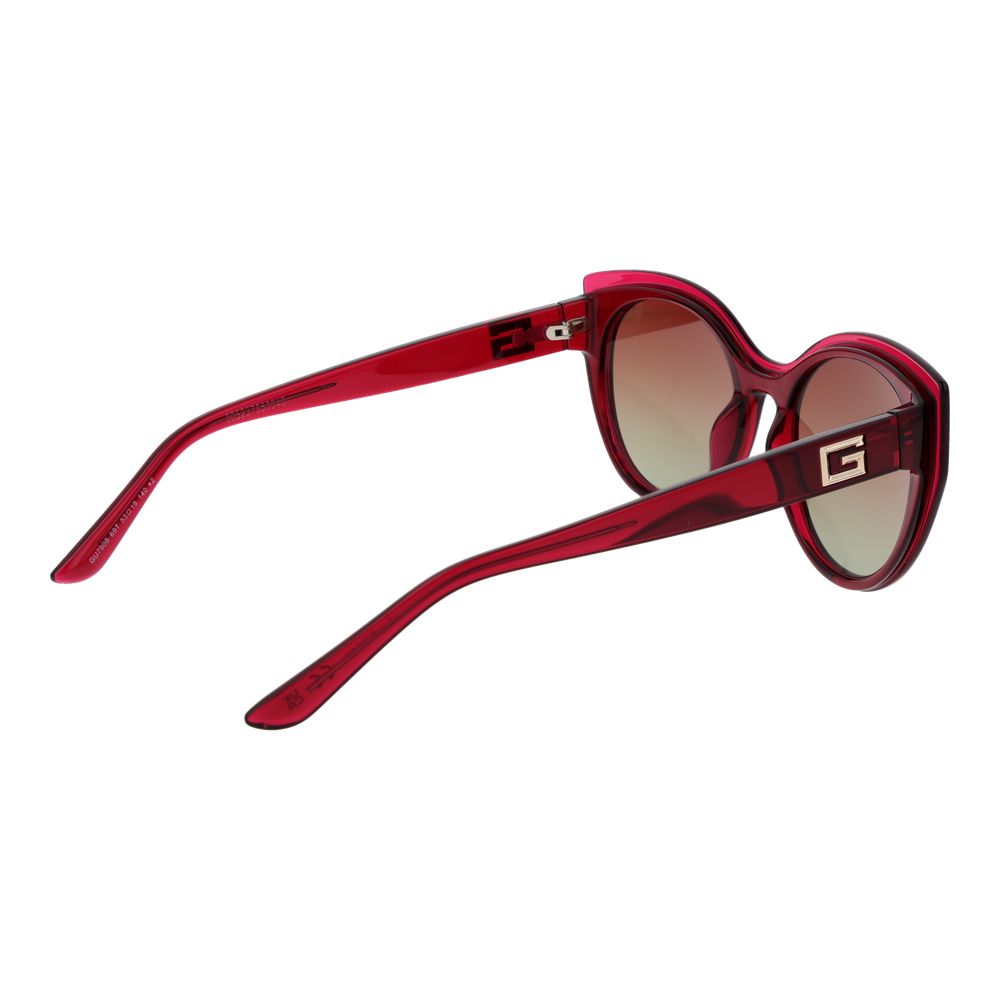GUESS GU7909 69T Women’s Round Bordeaux Gradient Sunglasses 53mm