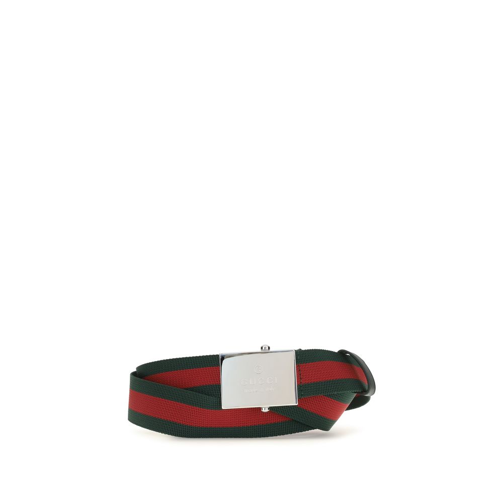 Gucci Web Multicolor Cotton Regular Belt