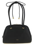 Furla Poppy M Handbag Black Calfskin Leather
