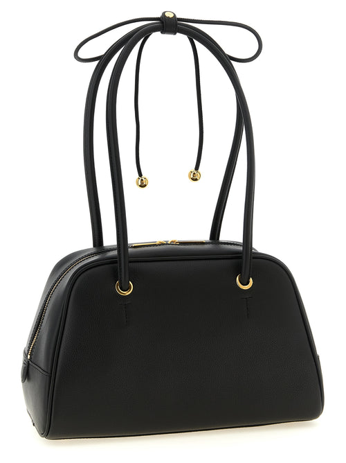 Furla Poppy M Handbag Black Calfskin Leather