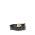 Versace Leather Belt 3.5 cm Black Calf Leather Bos Taurus Regular Belt