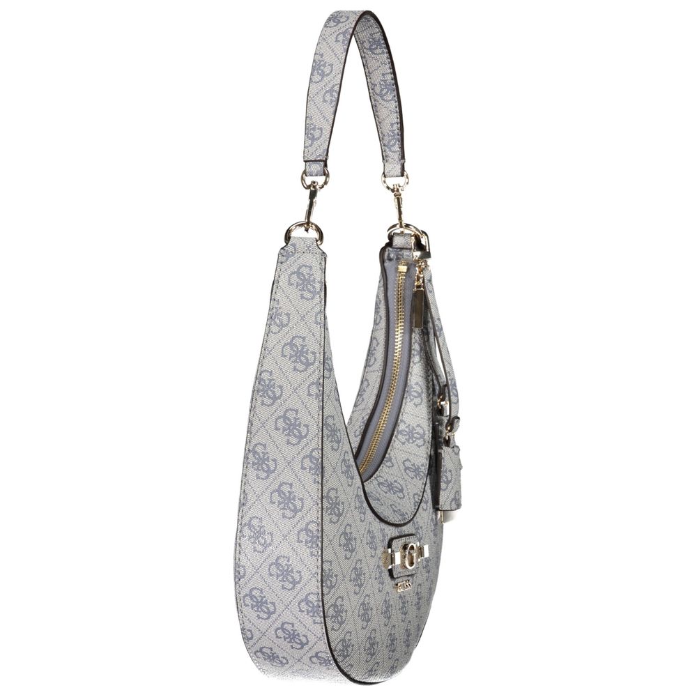 GUESS JEANS Lindsey Bag Light Blue PU Removable Strap Card Slots