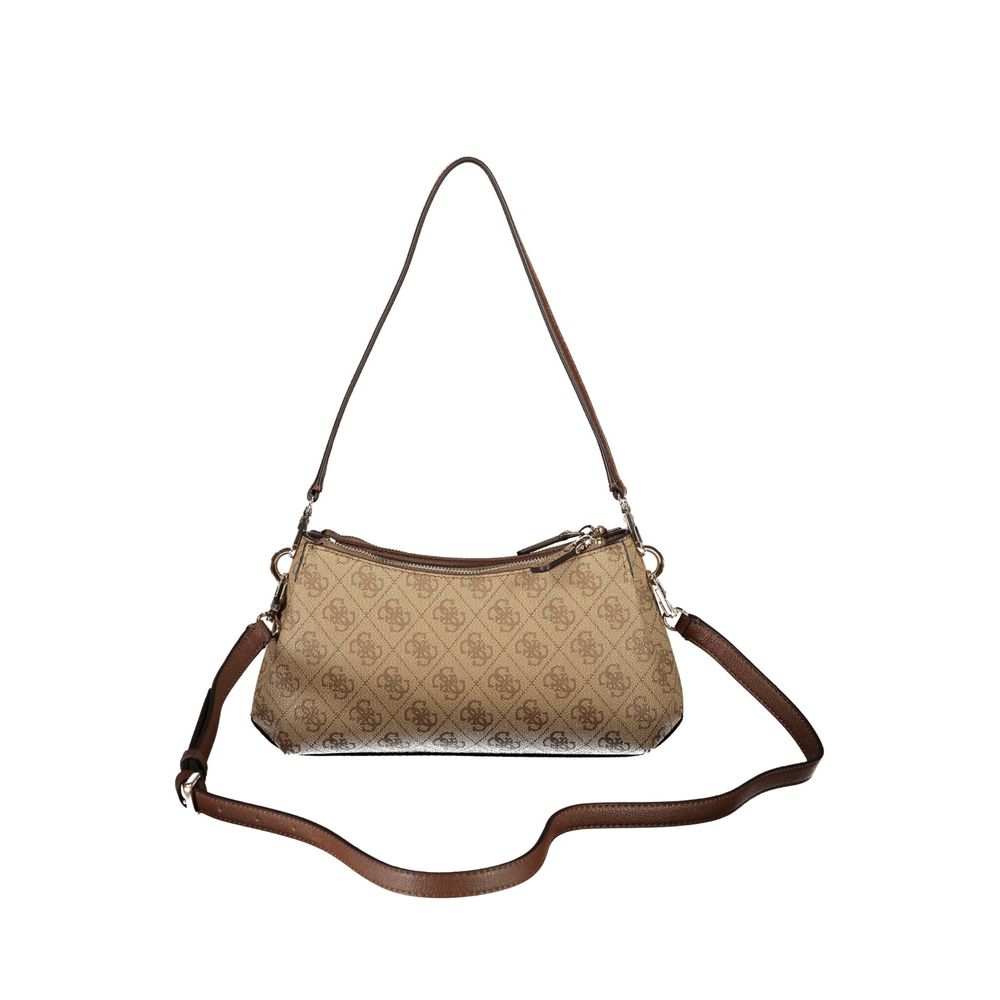 GUESS JEANS Noelle II Mini Bag Beige Polyurethane Removable Strap