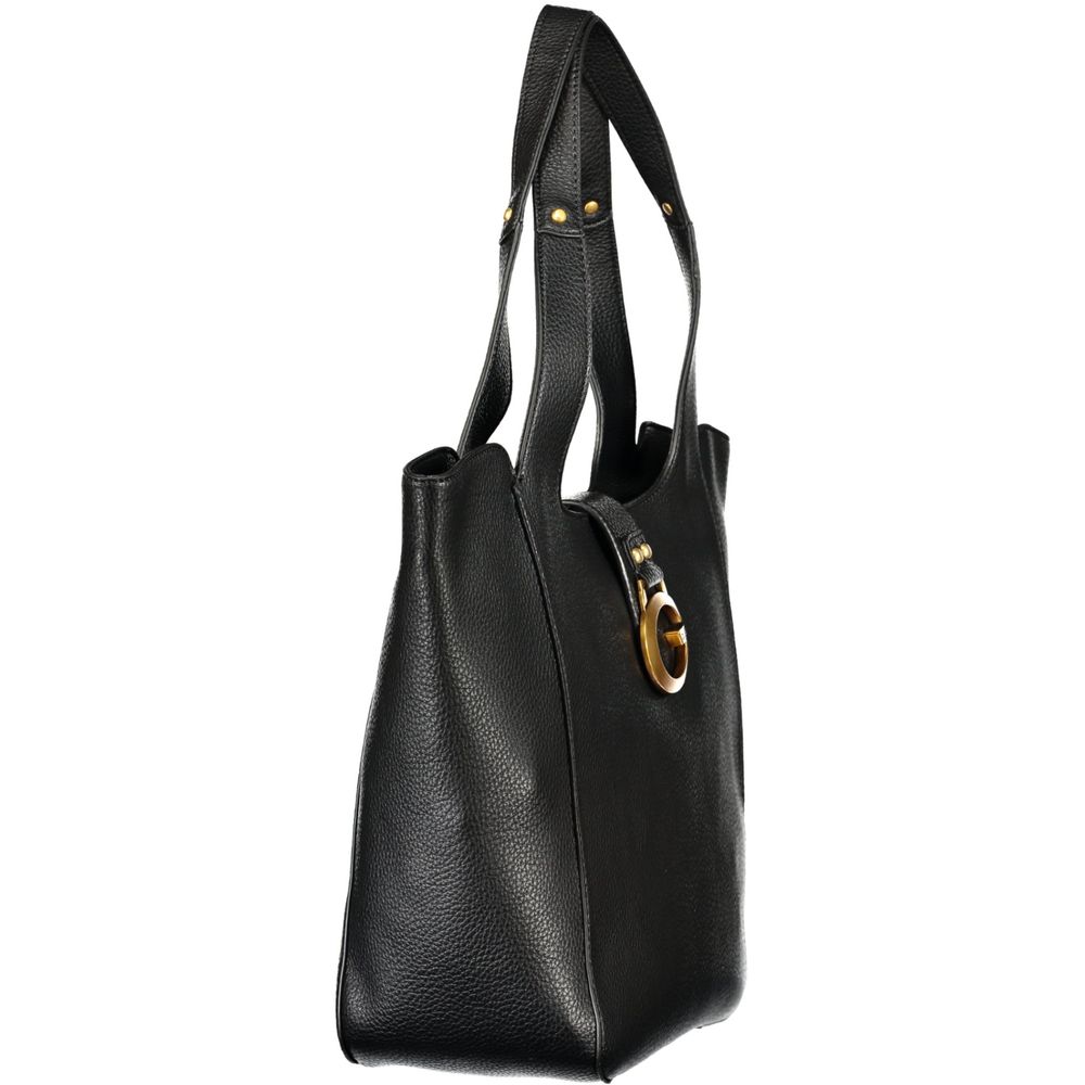 Guess Jeans Camden Bag Black Polyurethane Women's Shoulder Bag