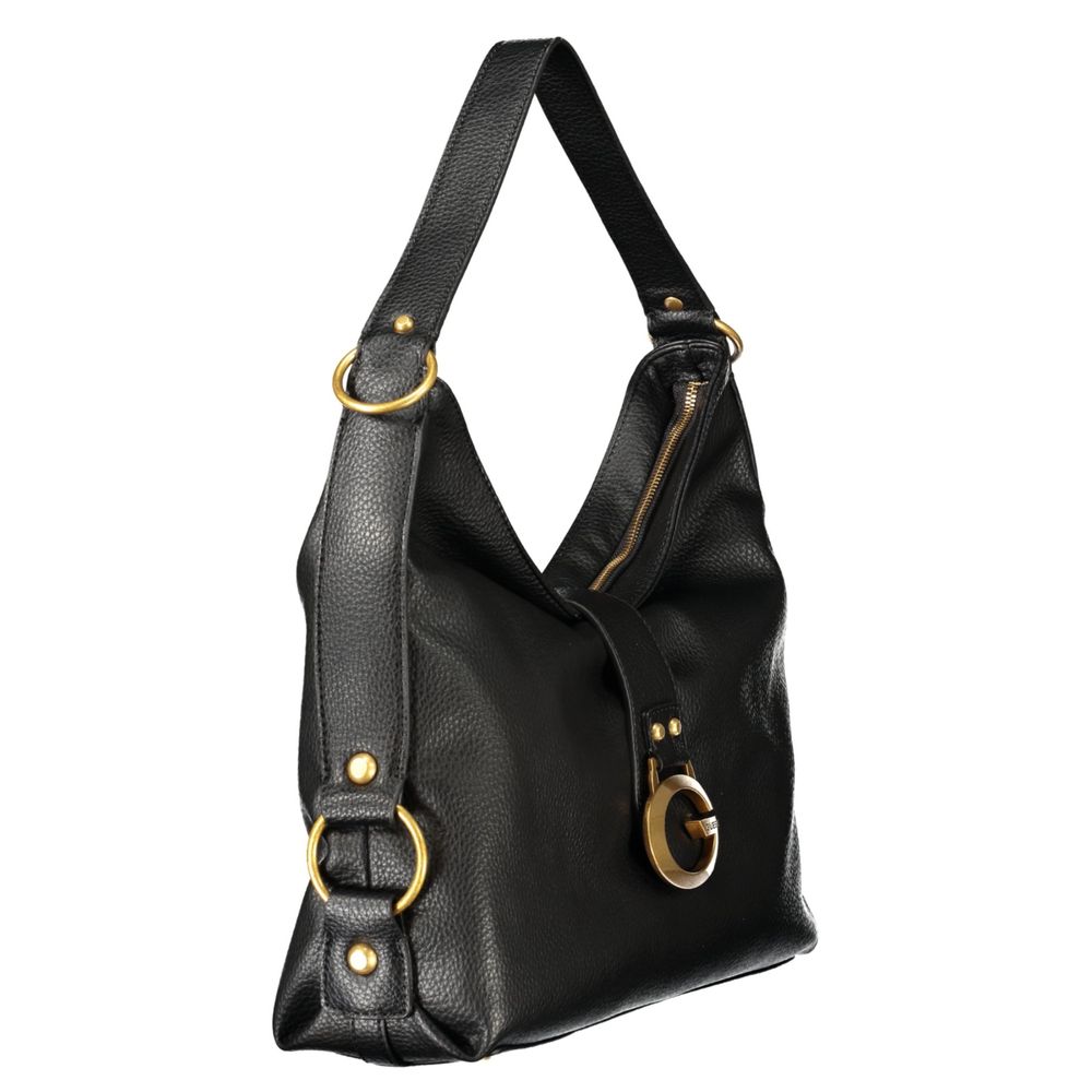 Guess Jeans Women's Camden Shoulder Bag - Black Polyurethane