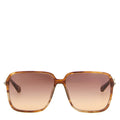 Chloé ’59’ Oversized Square Tortoiseshell Brown Gradient Sunglasses