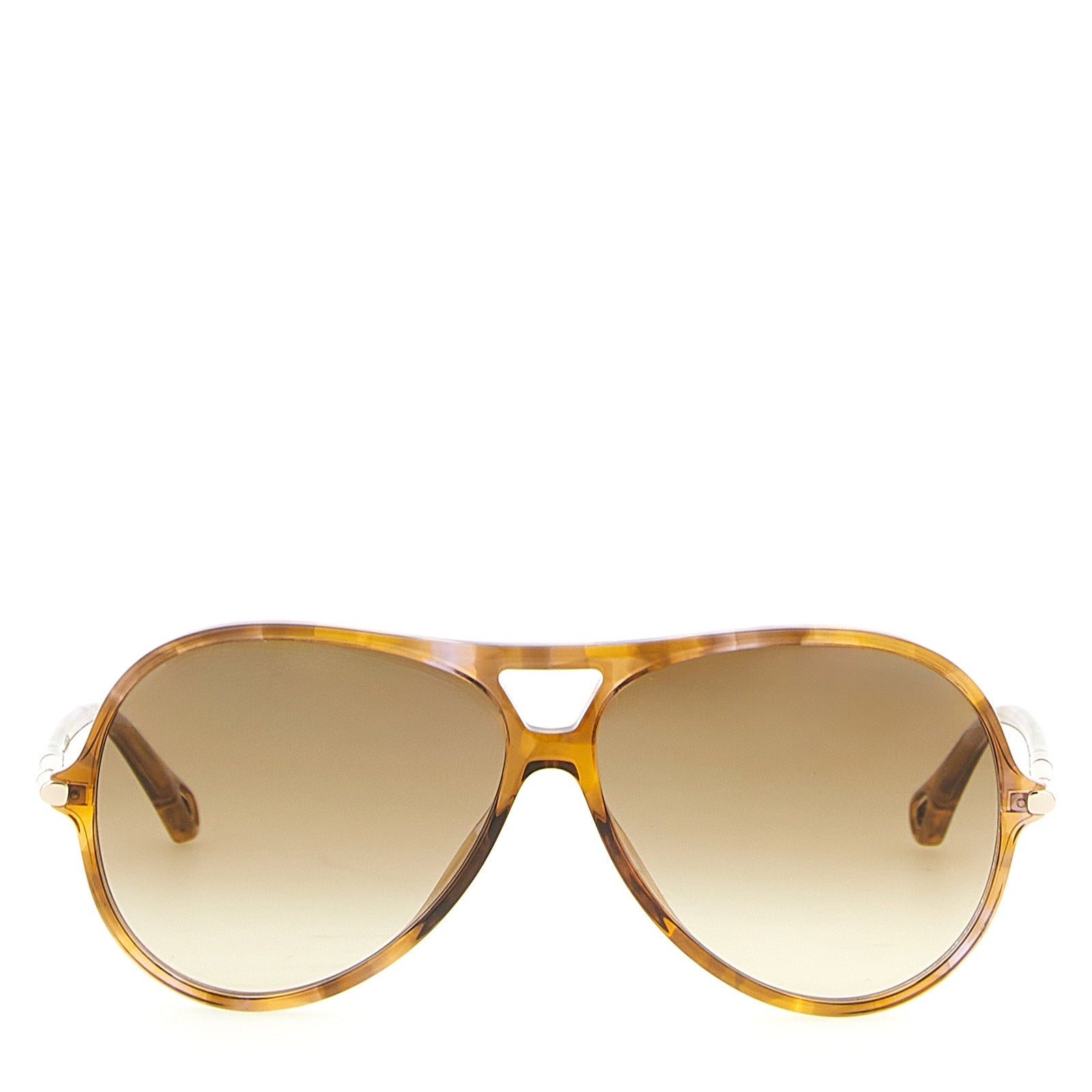 Chloé ’59’ Women’s Aviator Sunglasses Tortoiseshell Amber Gradient