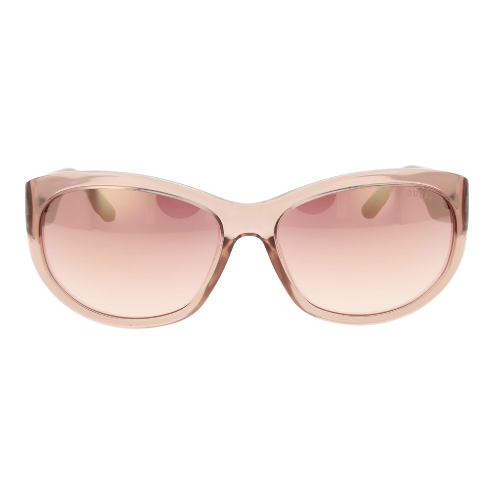 Guess GU00131 57U Women’s Rose Pink Butterfly Mirrored Sunglasses