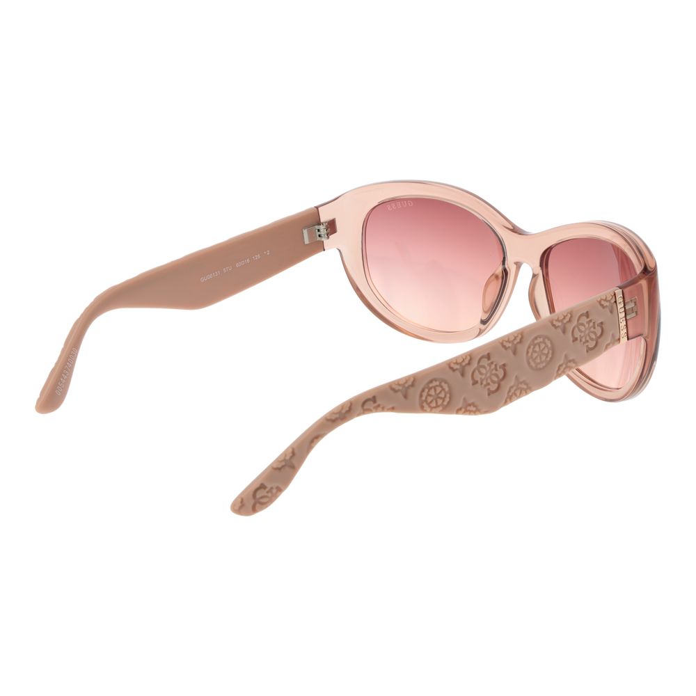 Guess GU00131 57U Women’s Rose Pink Butterfly Mirrored Sunglasses