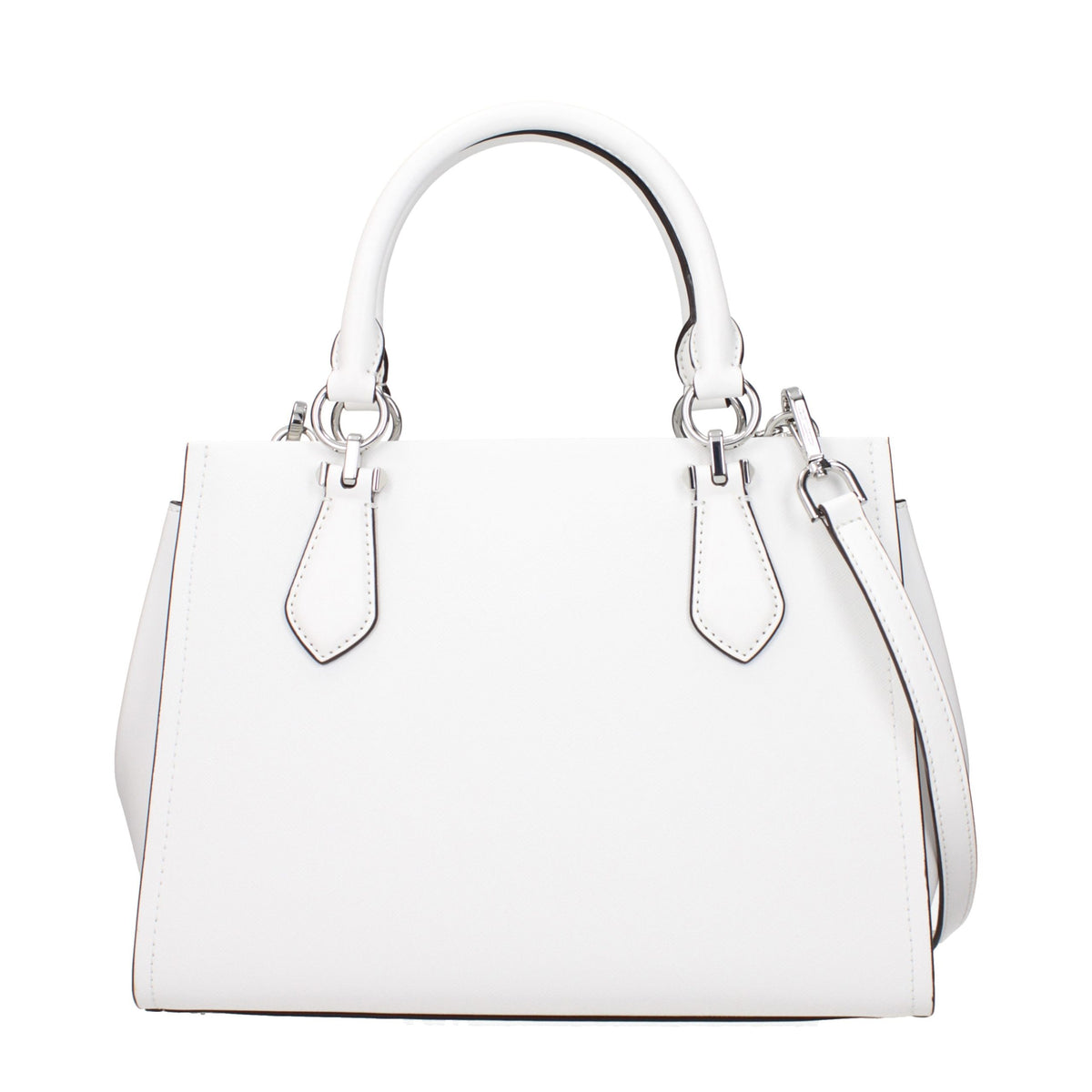 Michael Kors Leather Handbag White F87222 Adjustable Removable Strap
