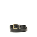 Saint Laurent Cassandre Vadim Black Calf Leather Bos Taurus Regular Belt