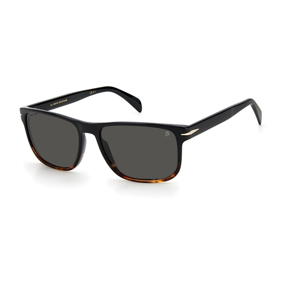 David Beckham DB 1060/S 037N/IR Black Horn Square Sunglasses 57mm