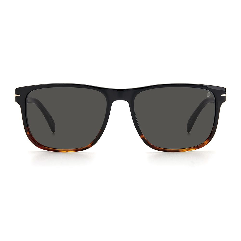 David Beckham DB 1060/S 037N/IR Black Horn Square Sunglasses 57mm