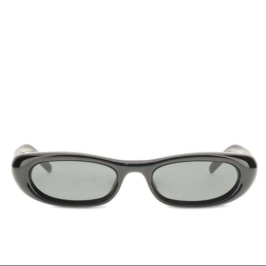 Saint Laurent Women’s Tortoiseshell Oval Acetate Sunglasses Black