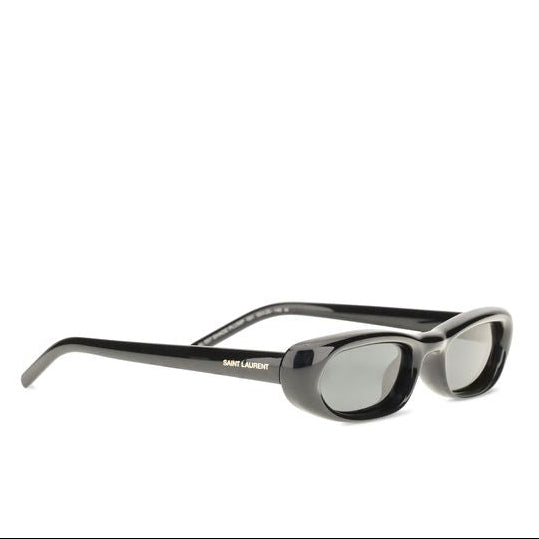 Saint Laurent Women’s Tortoiseshell Oval Acetate Sunglasses Black