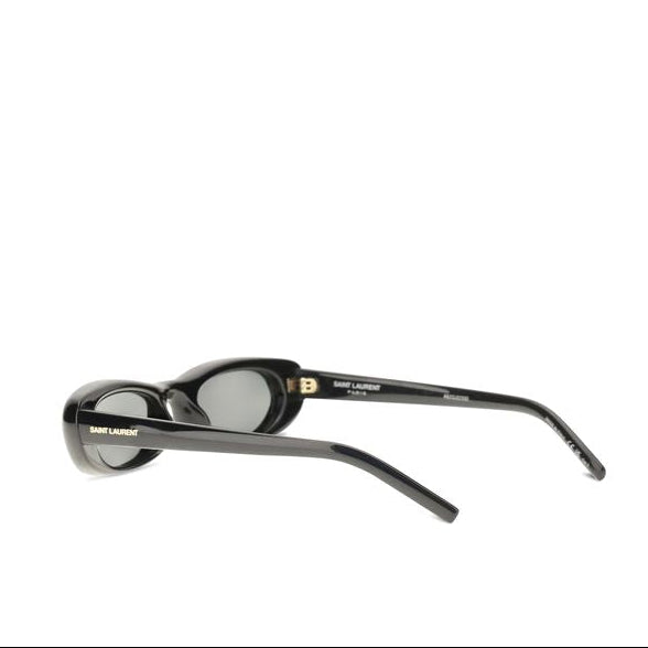 Saint Laurent Women’s Tortoiseshell Oval Acetate Sunglasses Black