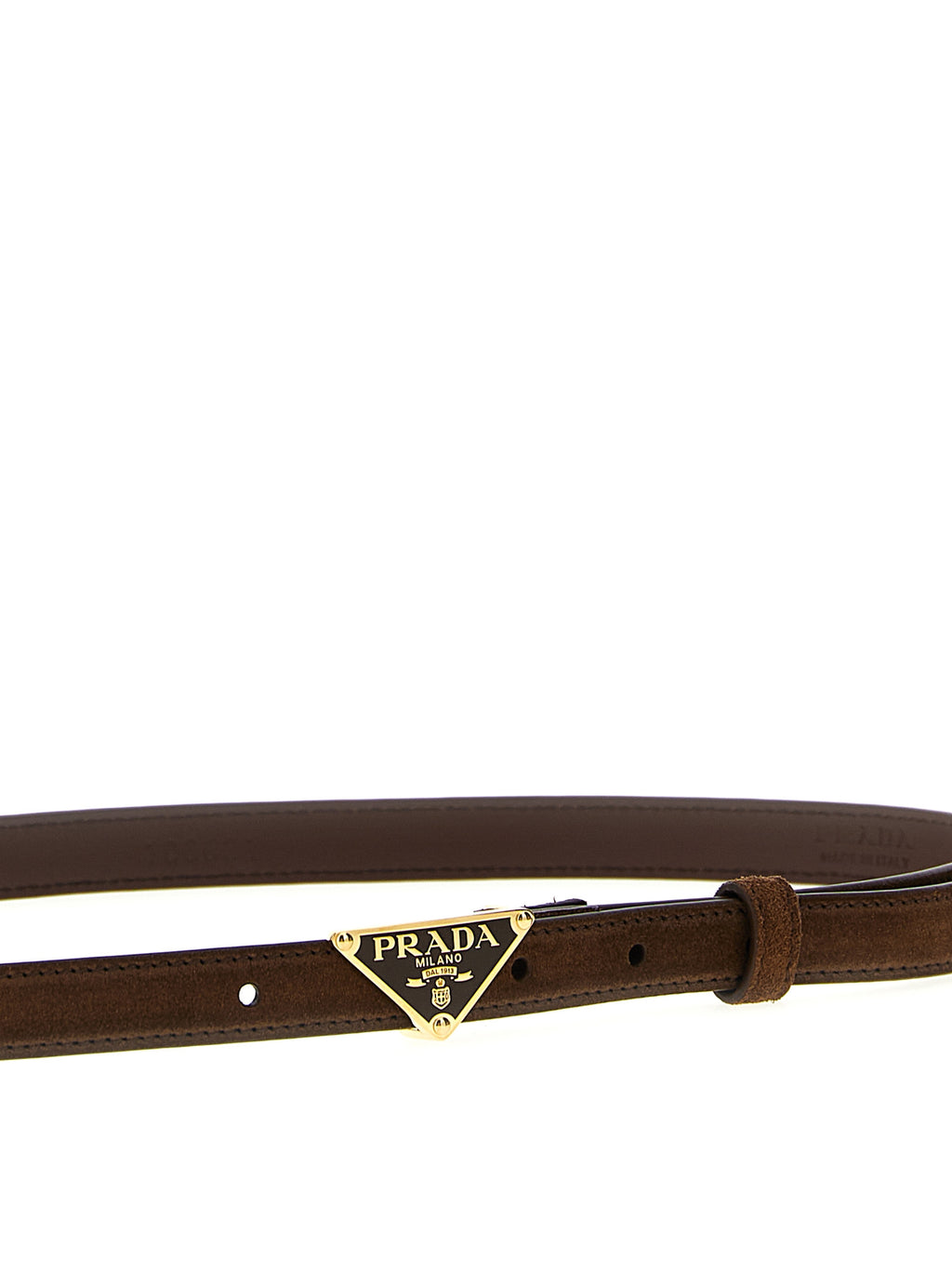 Prada Suede Brown Calfskin Regular Belt