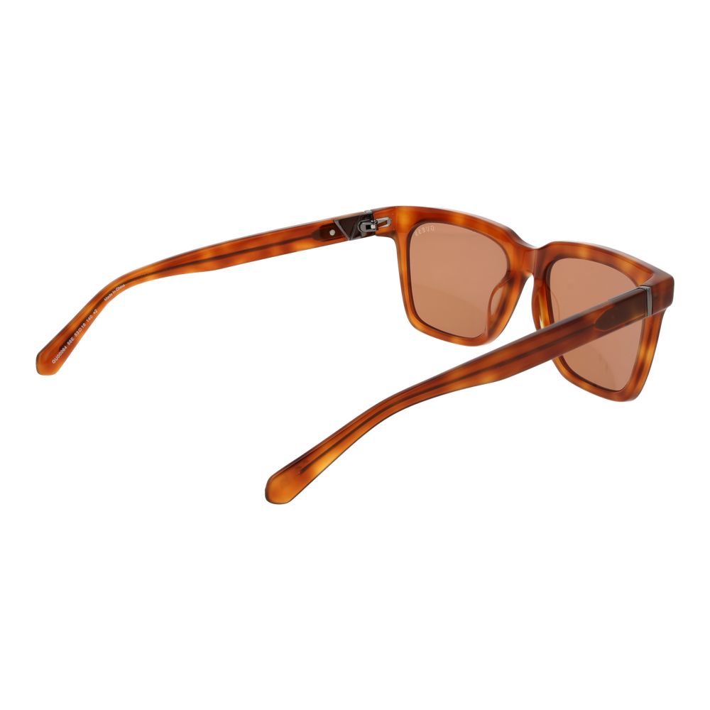 GUESS GU00064 56E Women's Copper Rectangle Sunglasses Orange Lens 53mm