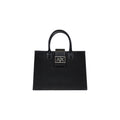 Armani Exchange Medium Black Polyester Handbag with AX Buckle