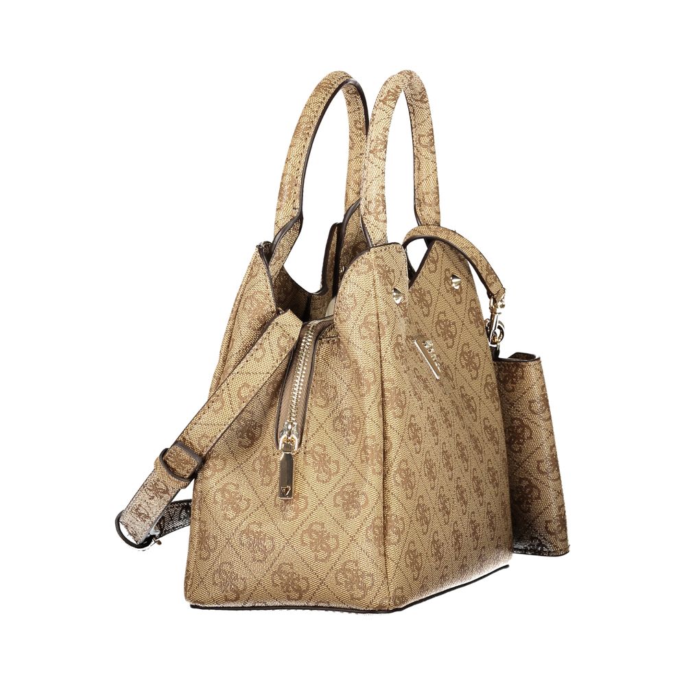 Guess Jeans Handbag Beige Polyethylene