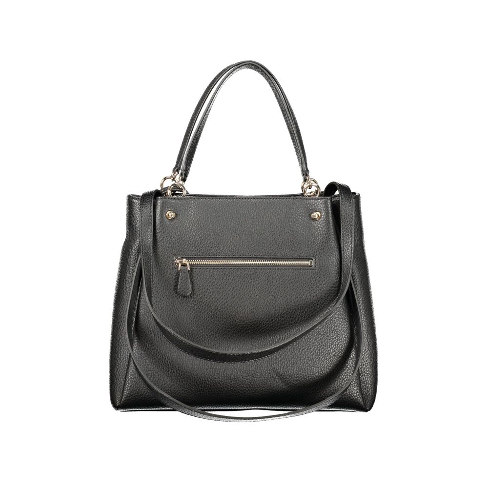 Guess Lorella Black Polyethylene Handbag - 2 Handles, Shoulder