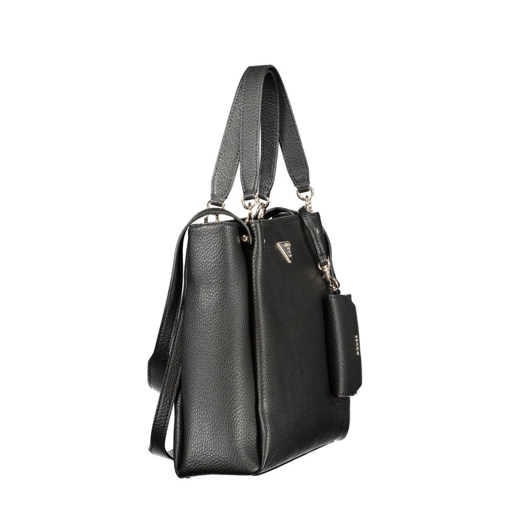 Guess Lorella Black Polyethylene Handbag - 2 Handles, Shoulder