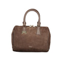 Furla Olivia M Boston Leather Handbag Brown Removable Strap