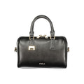 Furla Olivia Mini Boston Black Leather Bag Adjustable Strap