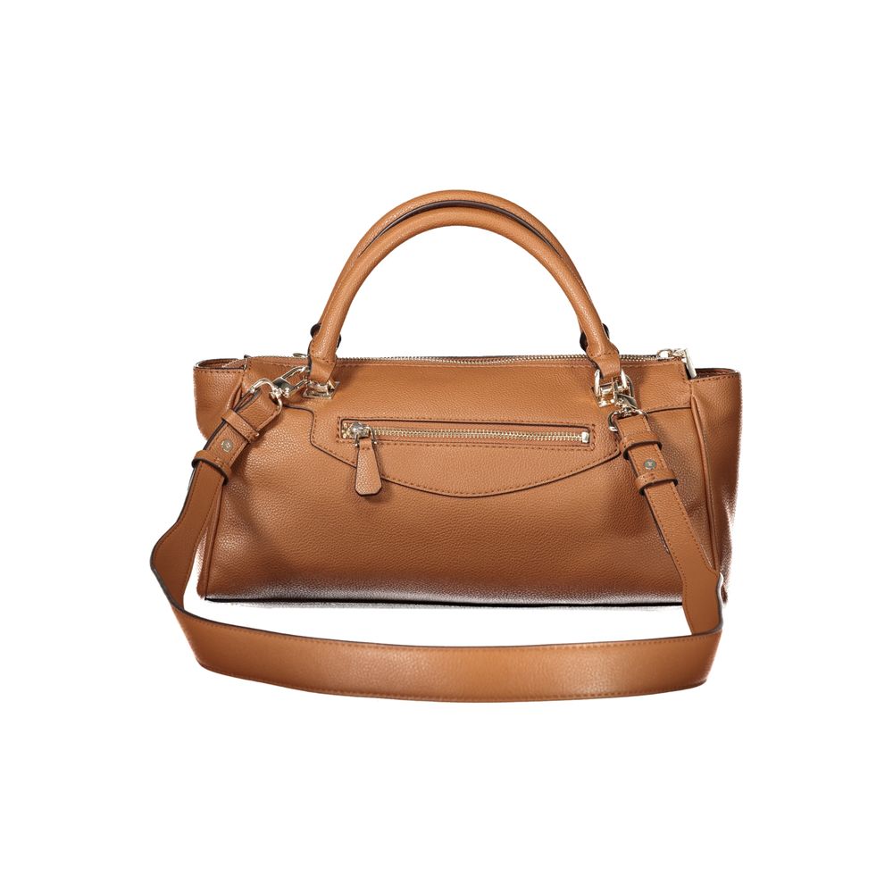 Guess Antonia Handbag Brown Polyethylene with Shoulder Strap