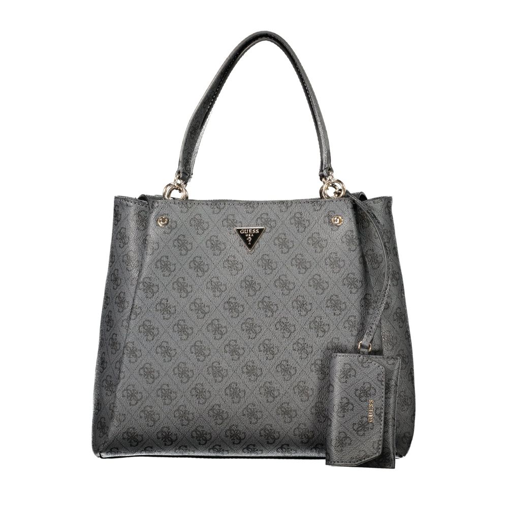 Guess Jeans Lorella Logo Bag Black Polyurethane Women's Tote