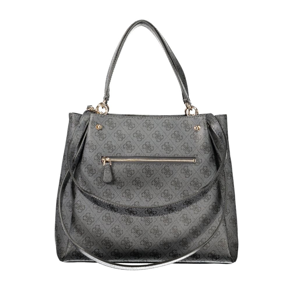 Guess Jeans Lorella Logo Bag Black Polyurethane Women's Tote