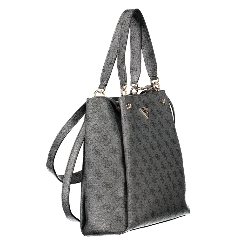 Guess Jeans Lorella Logo Bag Black Polyurethane Women's Tote