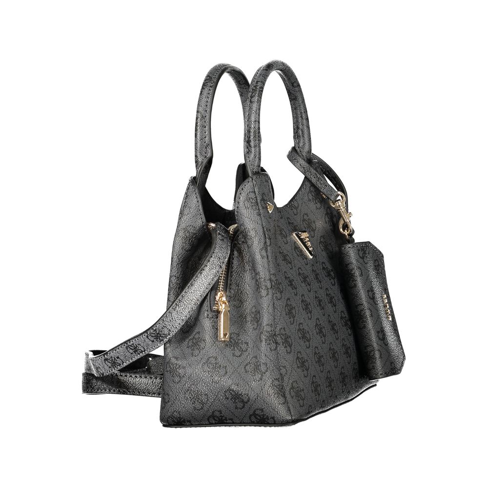GUESS Jeans Lorella Logo Bag Black Polyurethane Women's
