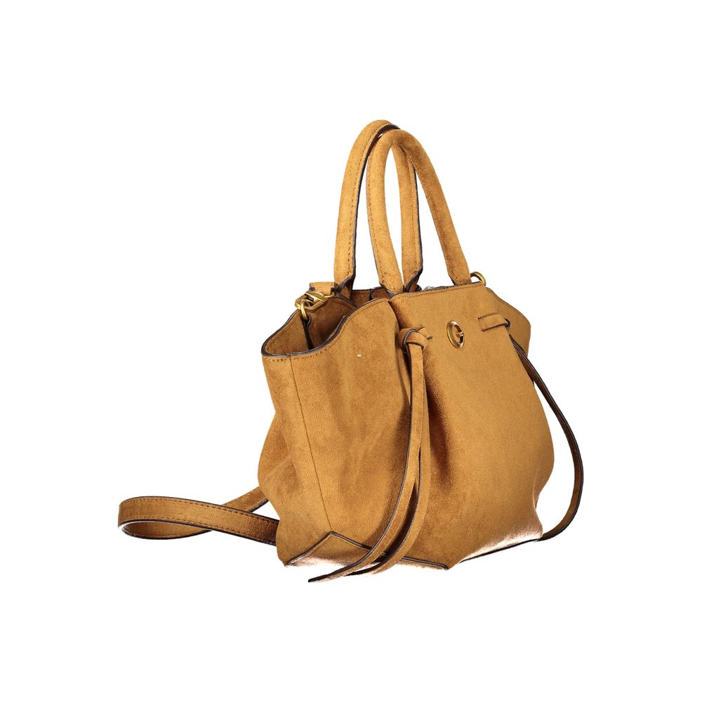 GUESS Jeans Brown Polyester Women's Bag Adjustable Shoulder Strap