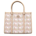 Tory Burch Handbag Pink Fabric Front Logo Adjustable Removable Strap