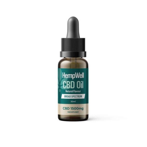 Hempwell Broad Spectrum CBD Oil 500mg to 3000mg 3 Flavours 30ml