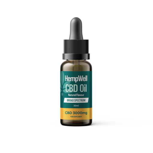 Hempwell Broad Spectrum CBD Oil 500mg to 3000mg 3 Flavours 30ml