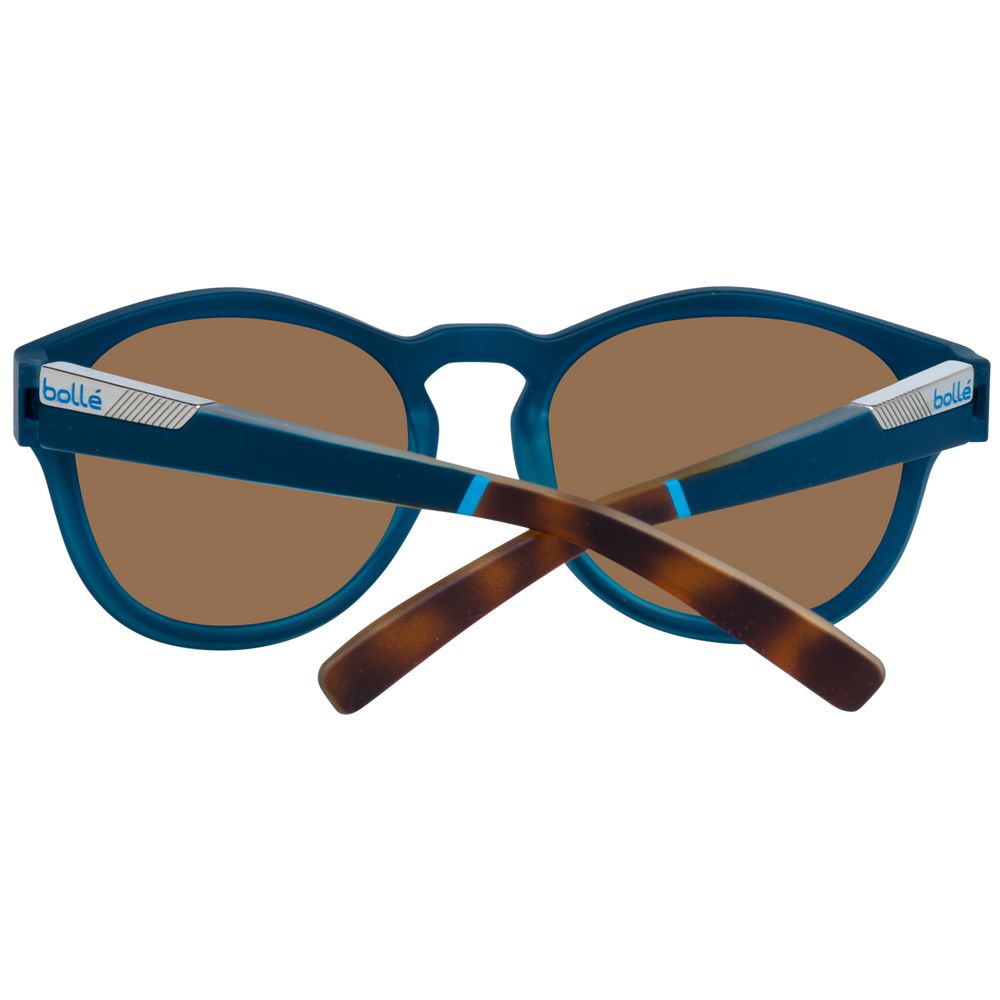 Bollé Rooke 12349 Blue Tortoise Round Mirrored Sunglasses 54mm