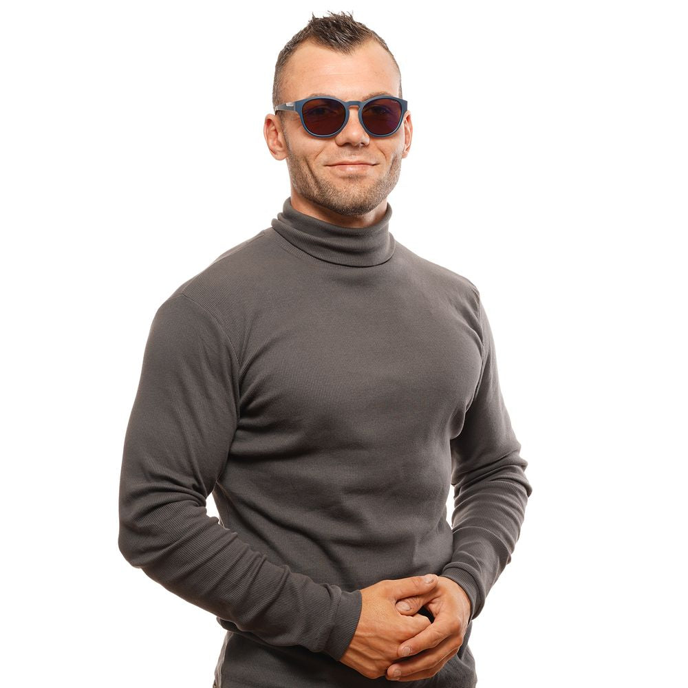 Bollé Rooke 12349 Blue Tortoise Round Mirrored Sunglasses 54mm