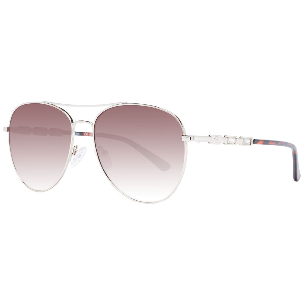 Guess GF6143 32F Women's Sunglasses Silver Metal BNWT