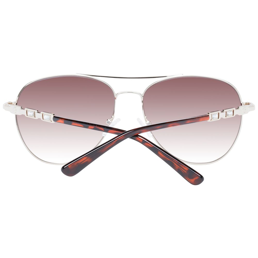 Guess GF6143 32F Women's Sunglasses Silver Metal BNWT