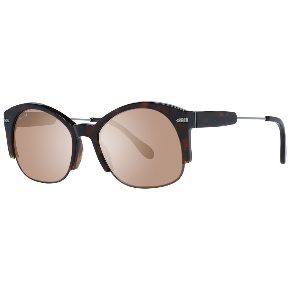 Serengeti Vinita Unisex Polarised Sunglasses Brown Acetate Metal BNWT