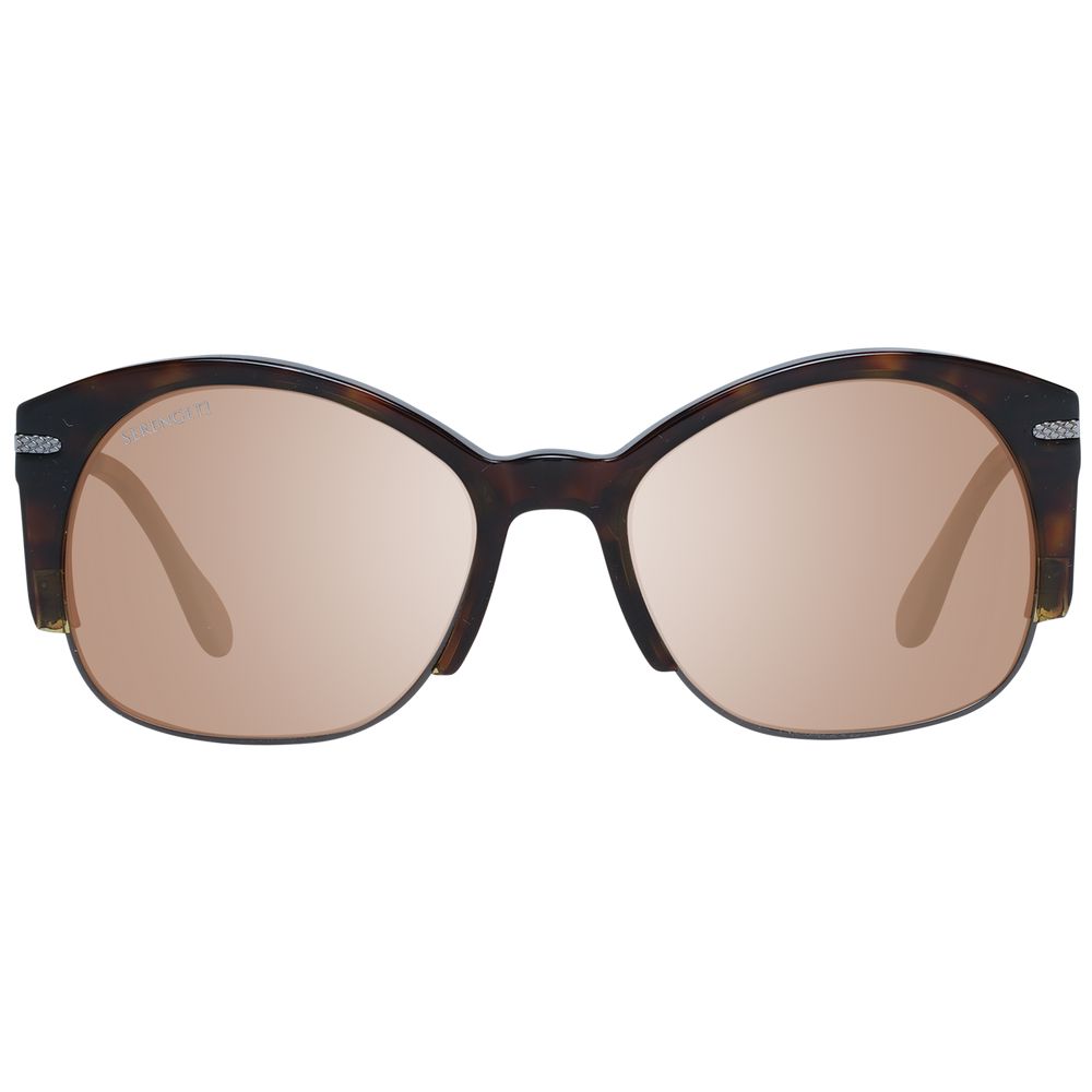 Serengeti Vinita Unisex Polarised Sunglasses Brown Acetate Metal BNWT