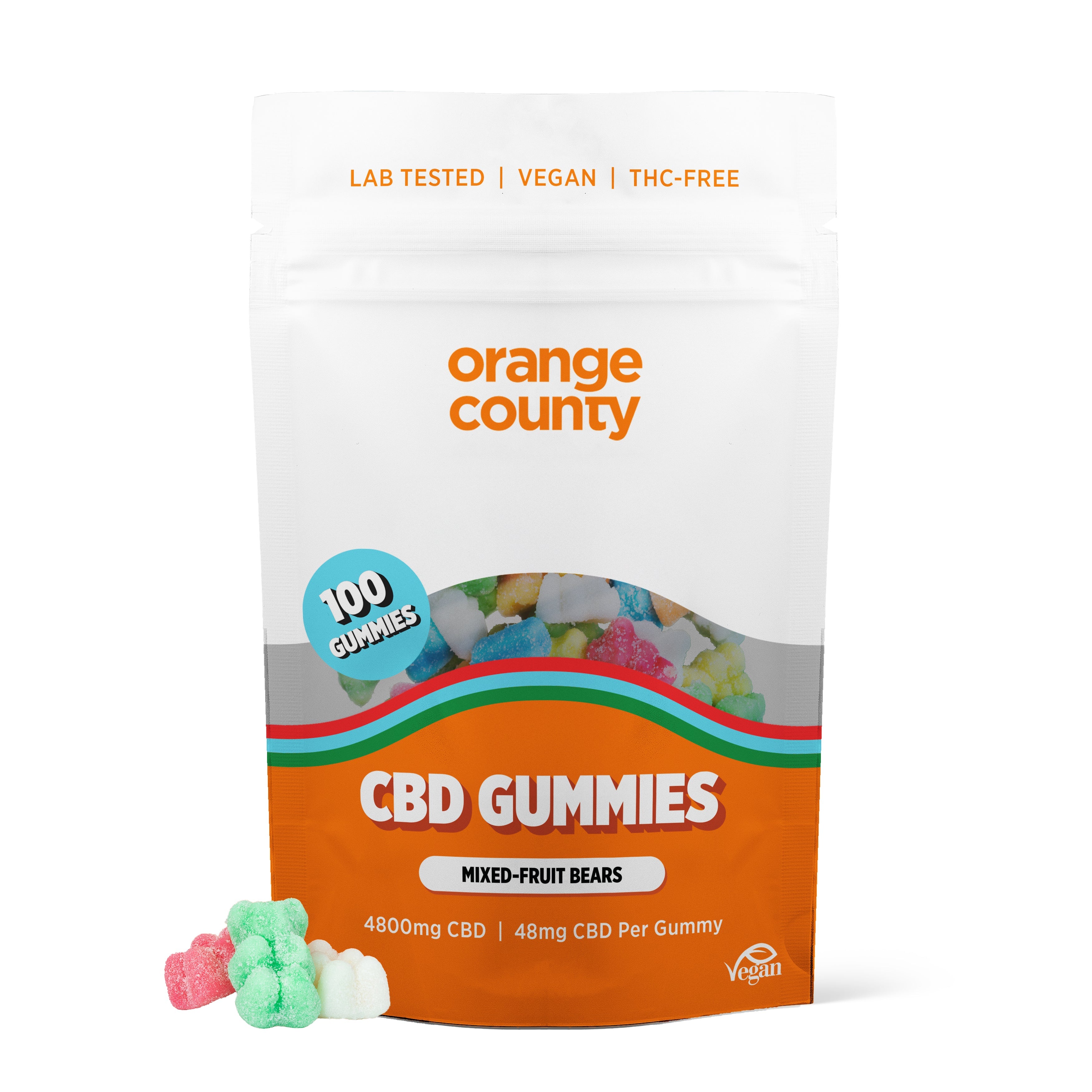 Orange County CBD Gummies 1600mg-4800mg Broad Spectrum 70 Gummies