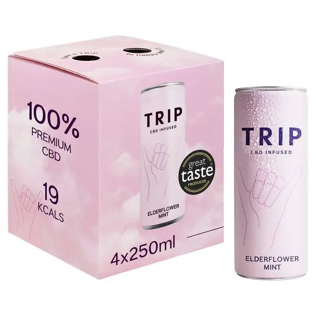 TRIP Sparkling Functional Drink CBD & Magnesium 7 Flavours 4x 250ml