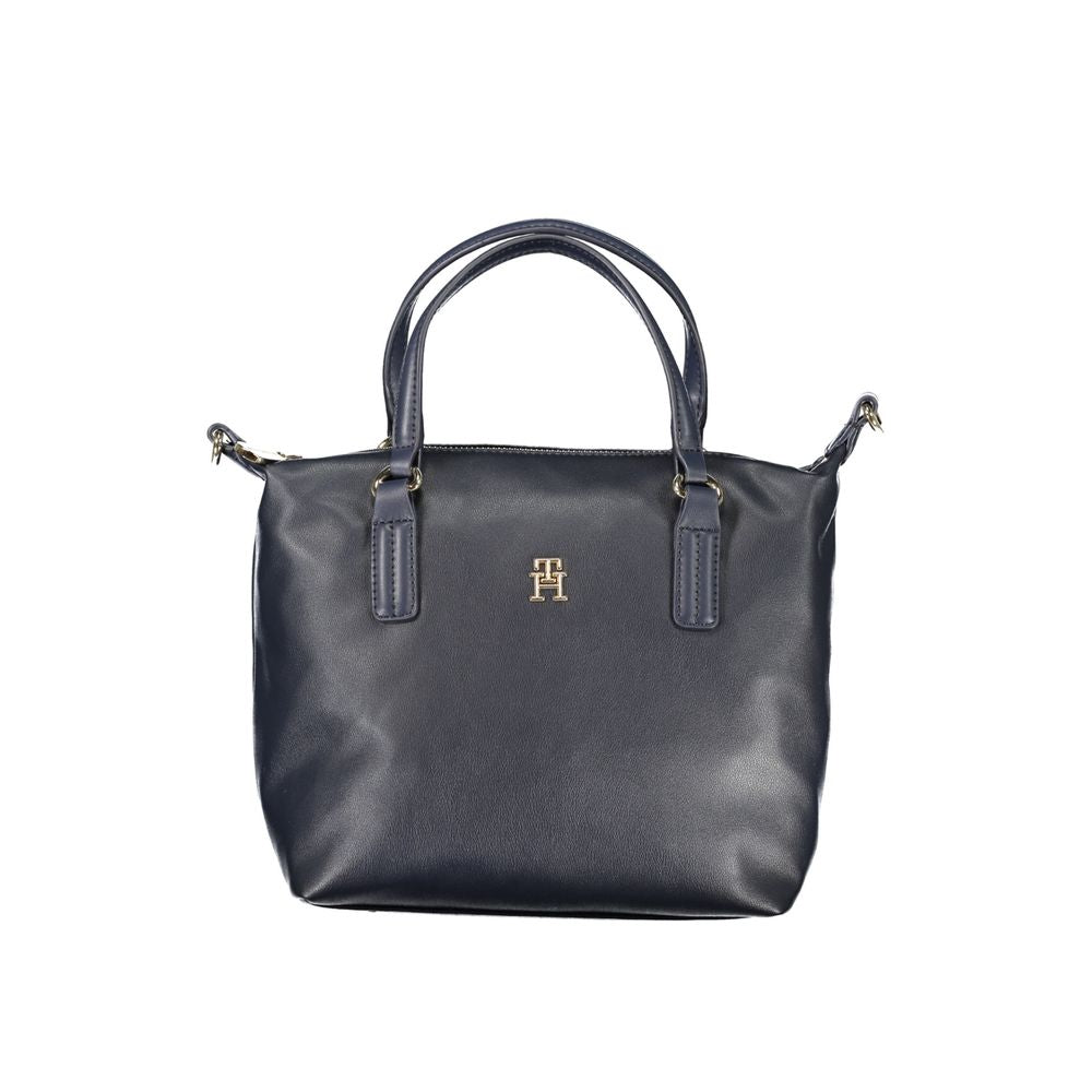 Tommy Hilfiger Women Handbag Blu 51% Polyester 49% PU Zip Closure