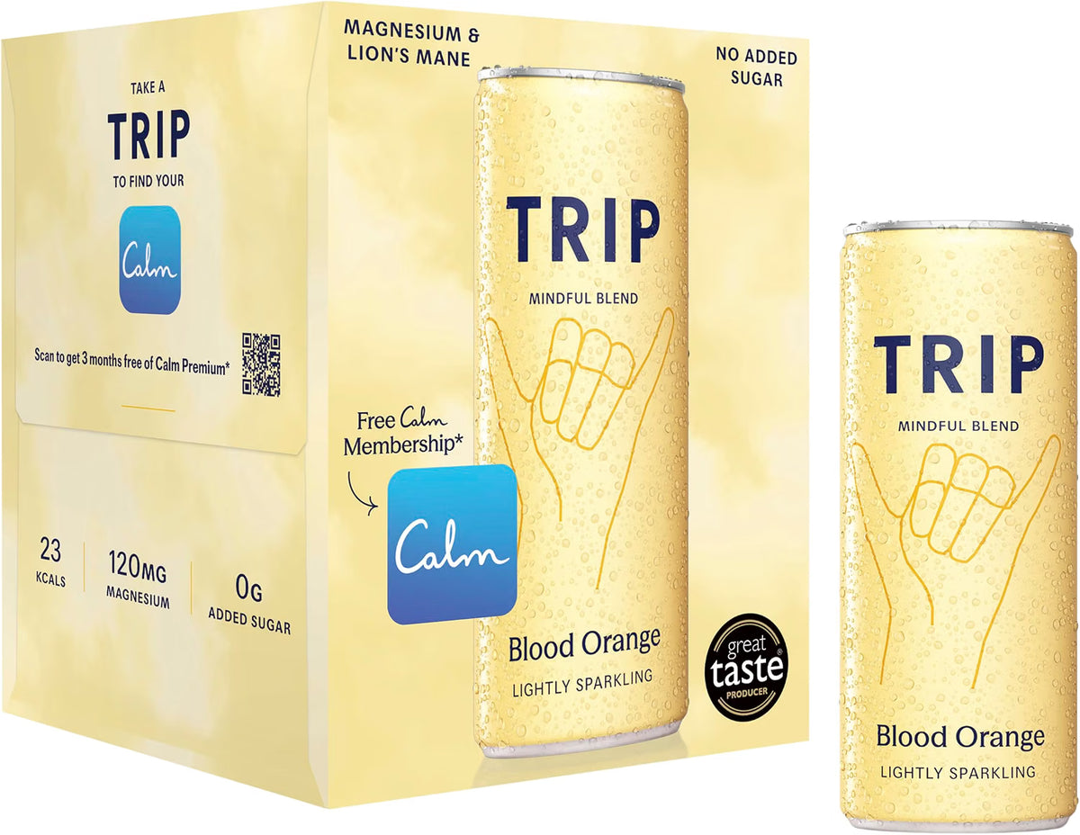 TRIP Sparkling Functional Drink CBD & Magnesium 7 Flavours 4x 250ml