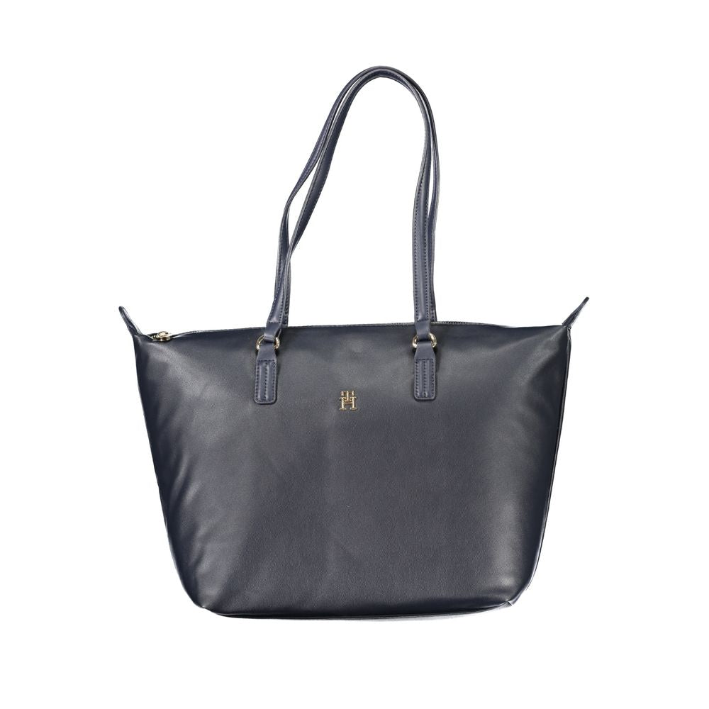 Tommy Hilfiger Women's Blue Handbag - Polyester, Adjustable Strap