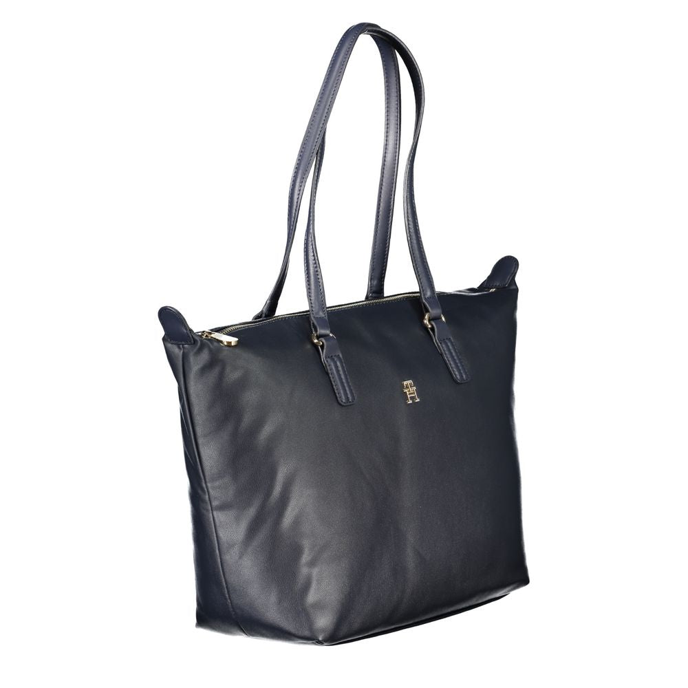 Tommy Hilfiger Women's Blue Handbag - Polyester, Adjustable Strap