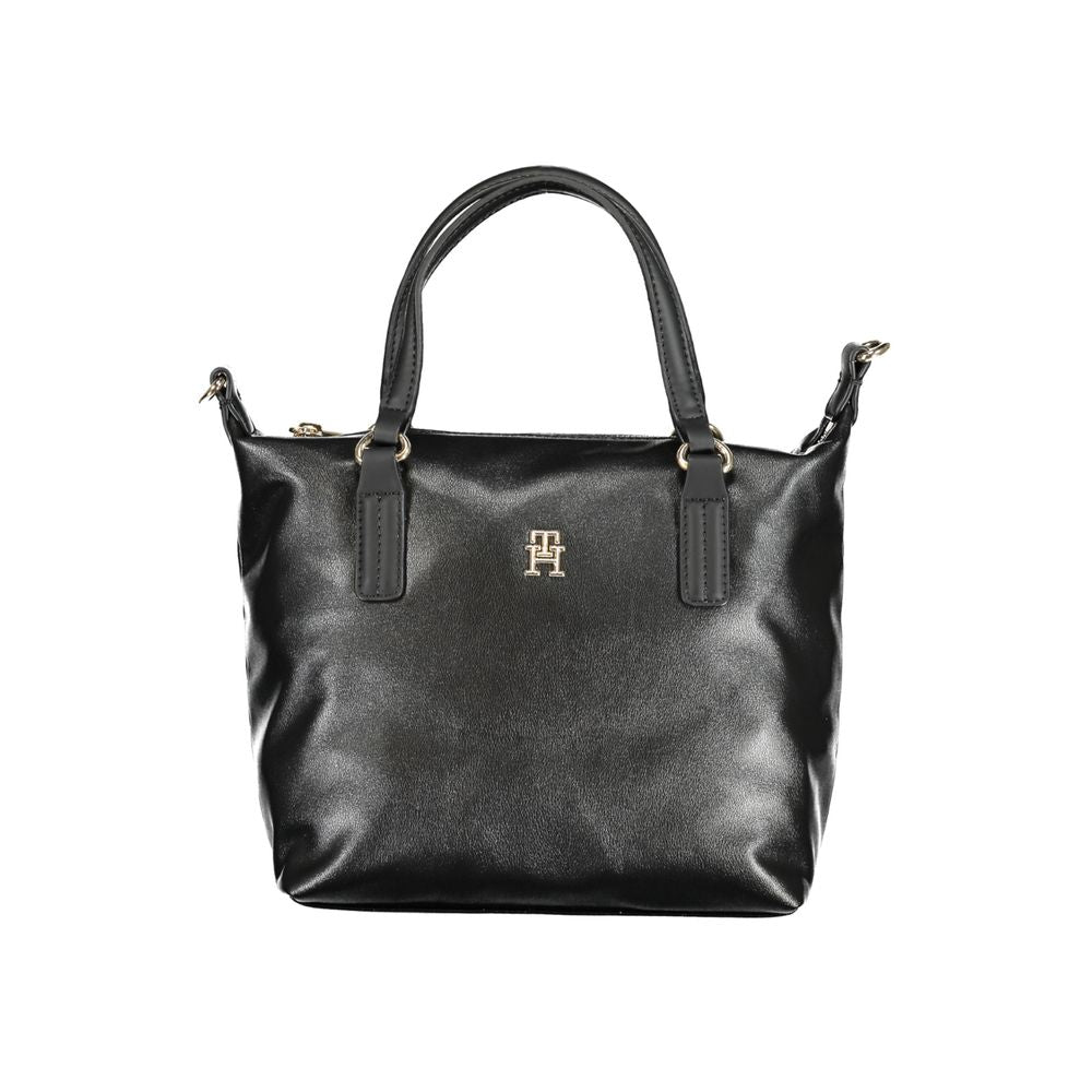 Tommy Hilfiger Woman Handbag Black Polyester PU Removable Strap